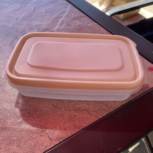 VTG Rubbermaid Servin Saver 10 Almond Container 0112 Lid 0111 Set 12oz USA